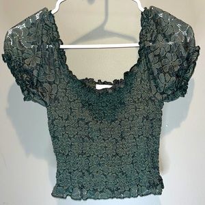 Lace short sleeve top size XS